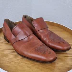 Gucci Leather GG Brogue Loafers